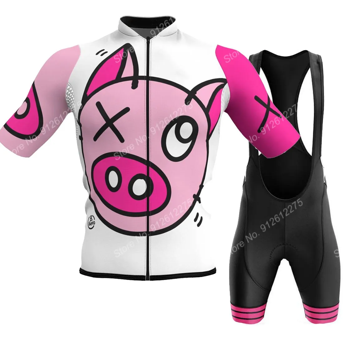 Padded Cycling Shorts - Set Cartoon Comic Pig 2023 Cycling