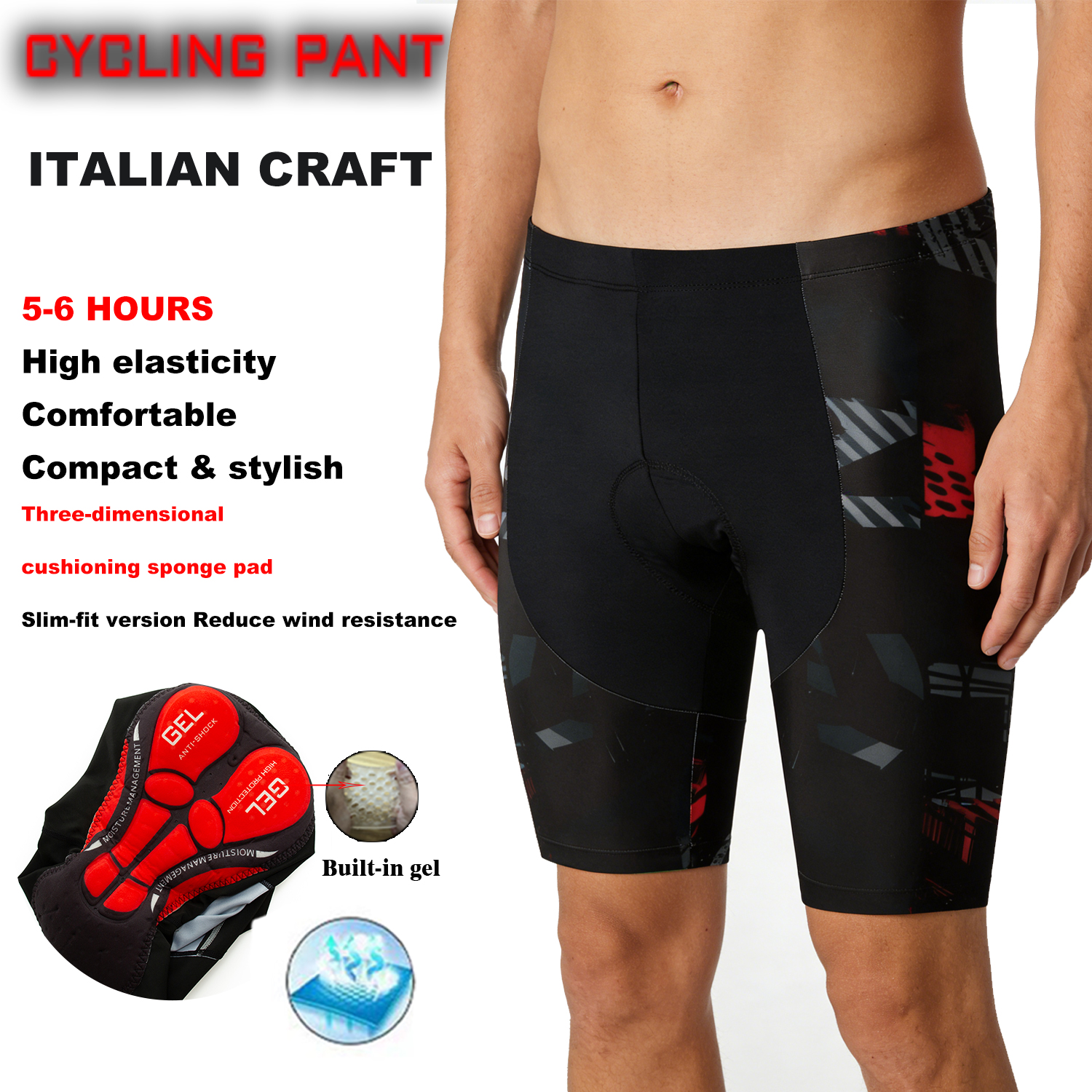 Padded Cycling Shorts - Men’s Breathable Cycling Bib Shorts –