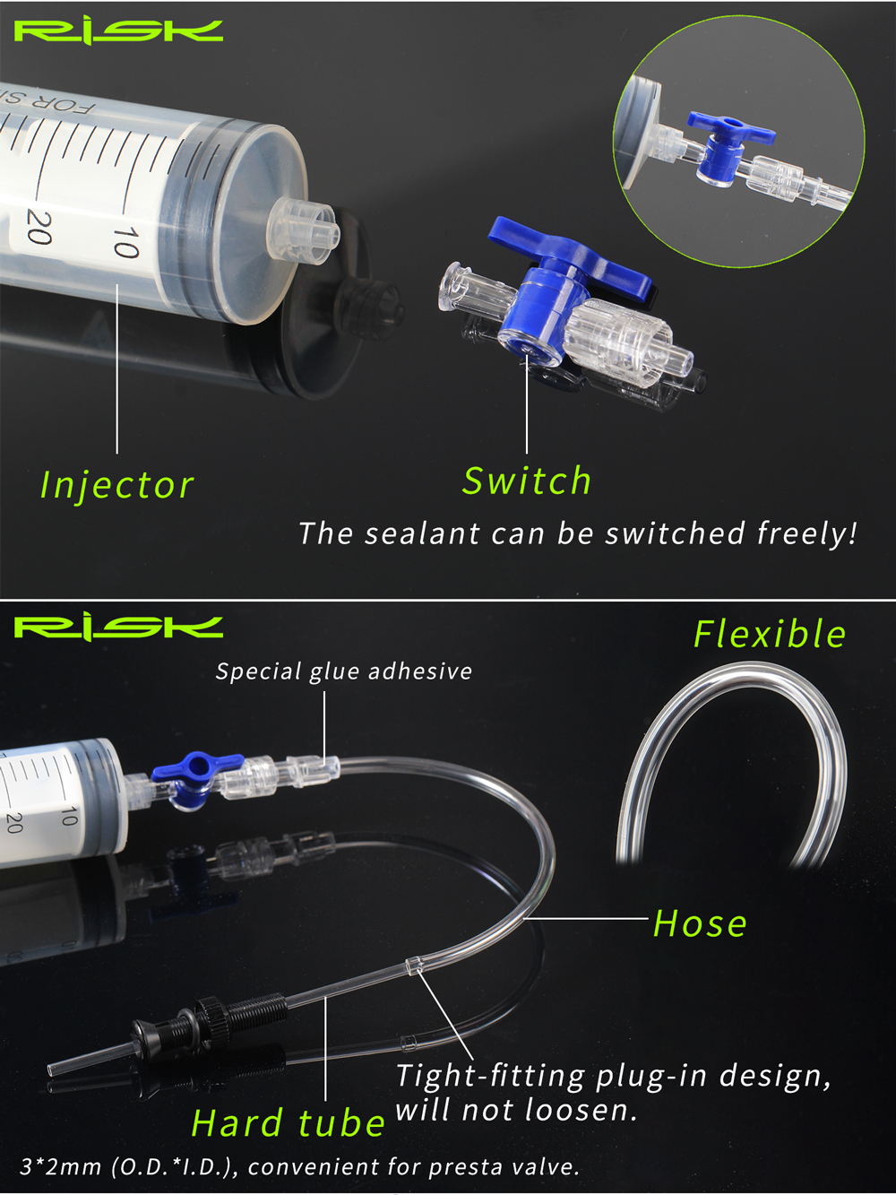 RISK Cycling Bike Bicycle Tube - Tubeless Tire Sealant recensie en prijs