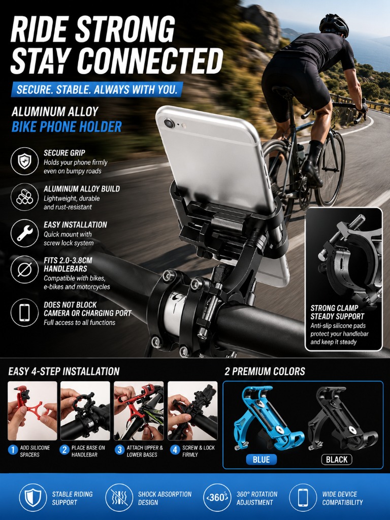 1pc Aluminum Alloy Phone Holde - Cycling Gear Holder recensie en prijs