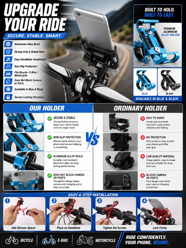 1pc Aluminum Alloy Phone Holde - Cycling Gear Holder recensie en prijs