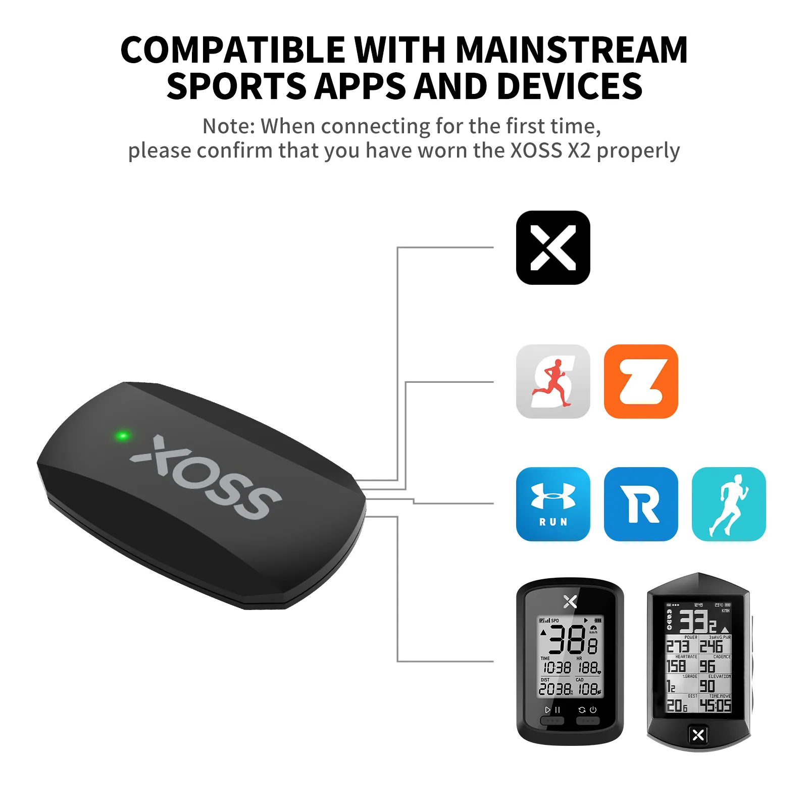 XOSS X2 Chest Strap Heart Rate - Cycling Heart Rate Monitor recensie en prijs