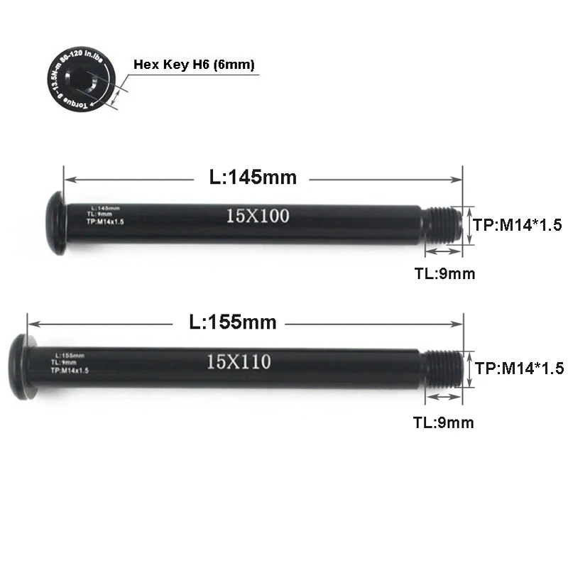 Bicycle Thru Axle 100/110 Wide - Quick Release Skewer recensie en prijs