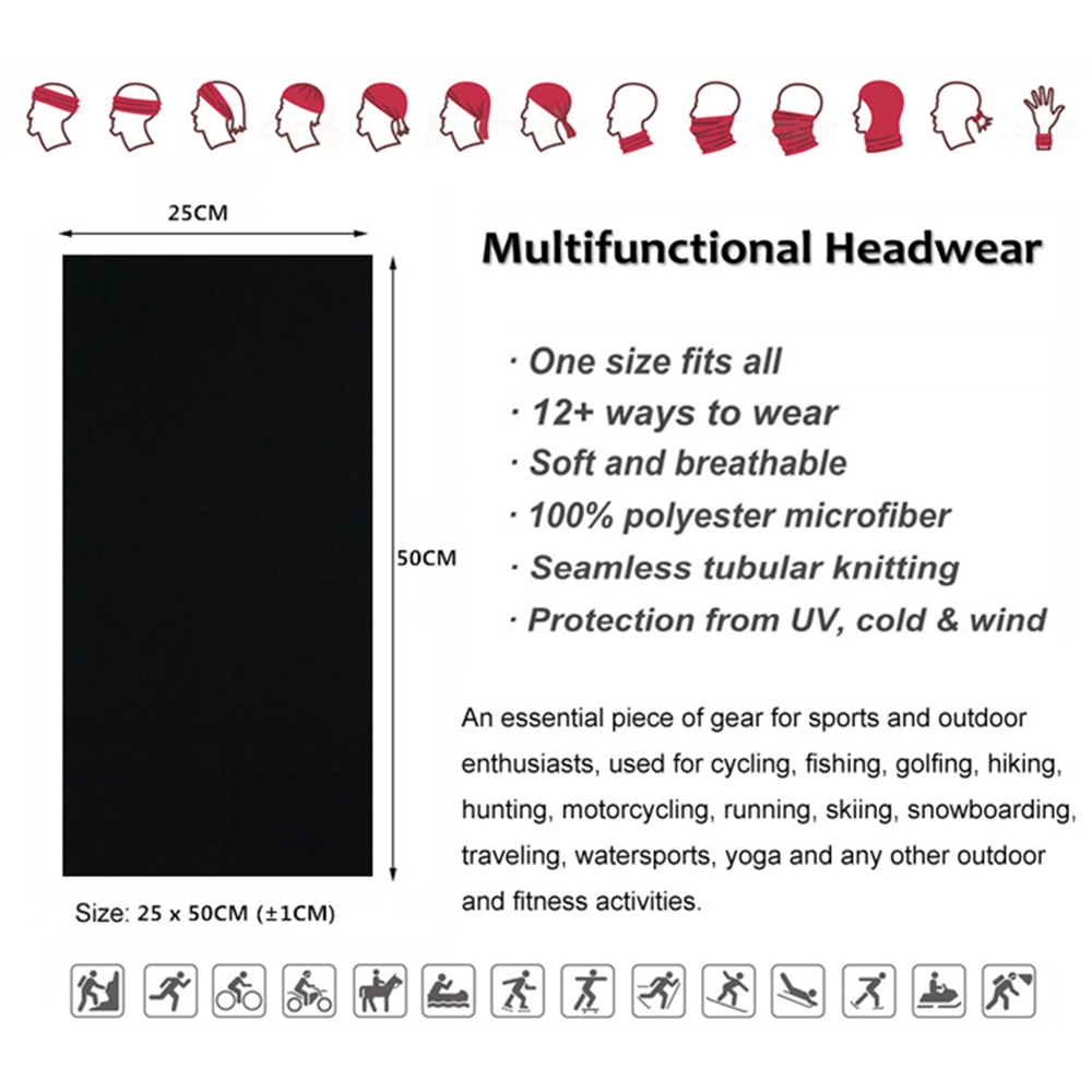 Seamless Solid Color Bandanas  - Cycling Gear For Women recensie en prijs